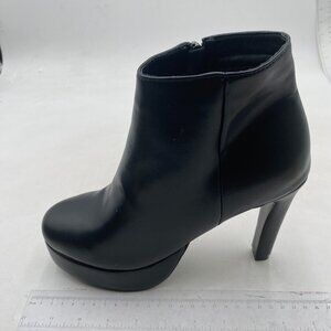 Women's Platform Stiletto High Heel Ankle Booties Thin Heels Pumps Black Shoes